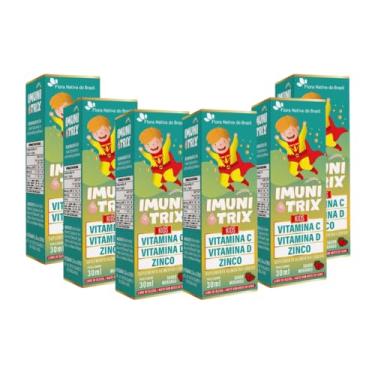Imagem de KIT 6 Imunitrix Kids (Vit. C +D+Zinco) 30ml Sabor Morango - Flora Nativa
