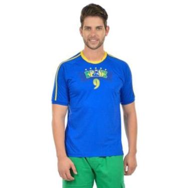 Imagem de Camiseta seleção brasil fenomenal(sem elasticidade) Azul royal Gg-Unissex