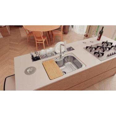 Imagem de Cuba Undermount Morgana Aço Inox Acabamento Acetinado 69X49