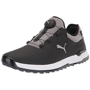 Imagem de Puma Golf Tênis de golfe masculino Proadapt Alphacat Disc, Puma Black-Puma Silver Quiet Shade, 40