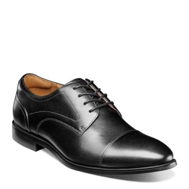 Imagem de Florsheim Sapato Oxford masculino Rucci Cap Toe, Sola preta/preta, 10 Wide