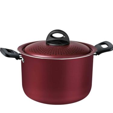 Imagem de Espagueteira Tramontina Loreto 5,7l Alumínio Antiaderente Vermelha 22cm Starflon Max