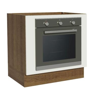 Imagem de Balcão Para Forno De Embutir 80 X 60 Cm Sem Tampo Agata, Glamy, Stella Madesa Rustic/branco