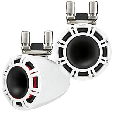 Imagem de Par de alto-falantes Kicker KMTC9 HLCD 22.9 cm 600w branco Wakeboard Torre LED com buzinas 44KMTC94W