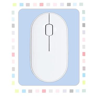 Imagem de Mouse pad retangular mini mouse pad impermeável com base de borracha antiderrapante adequado para meninos, meninas e crianças, mouse sem fio, notebook, bandeja de teclado, escritório, azul, 145 x 20