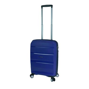 Imagem de Mala De Bordo Pequena Expansível Polipropileno Samsonite Spin Air Cadeado Tsa Azul P