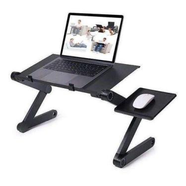 Imagem de T8 Mesa Notebook Ajustável Multifuncional Dobrável - Mr Vendas