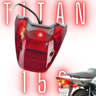 Imagem de Lanterna Traseira Moto Cg Titan 150 2004 á 2008 Vermelha com Chicote -