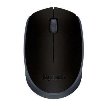 Imagem de Mouse sem fio preto cinza logitech m170 blister
