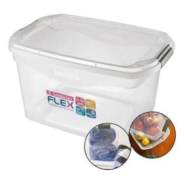 Imagem de Caixa Organizadora Plástica Sanremo 29 Litros Transparente