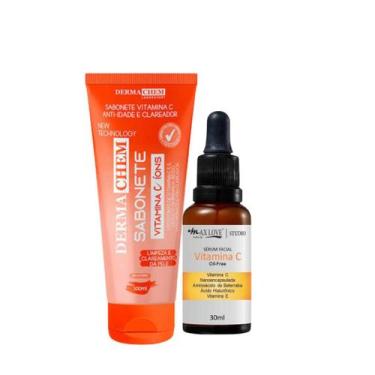 Imagem de Kit Clareador Skincare Cuidado Facial Vitamina C - dermachem