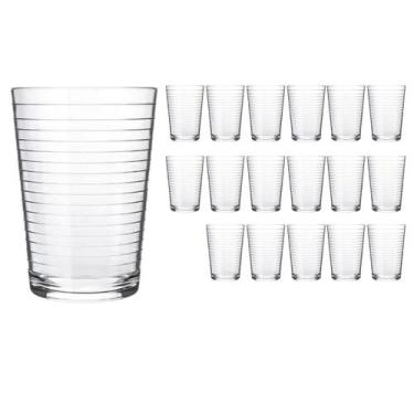 Imagem de 18 Copos Transparente De Vidro Arizona 200ml Suco e Água - PRATICASA