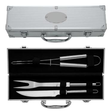 Imagem de Kit Churrasco Maleta em Inox 3 peças - Art house