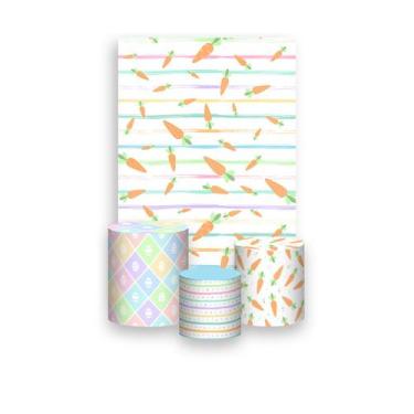 Imagem de Painel De Festa Vertical 1,50 x 2,20 + Trio De Capas Cilindro - Páscoa
