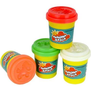 Imagem de Brinquedo Massinha Mania 4 Potes 50 Gramas - DM TOYS