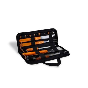 Imagem de Kit Churrasco Inox 10 peças Advantage Maleta Nylon - Fixxar