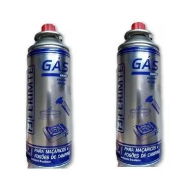 Imagem de Gás butano maçarico e fogareiro refil  400ml - kit 2 gás - FERIMTE