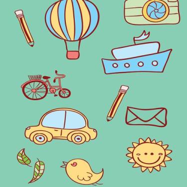 Imagem de Papel de Parede Adesivo Autocolante Vinil Infantil Carros, Barcos e Ba