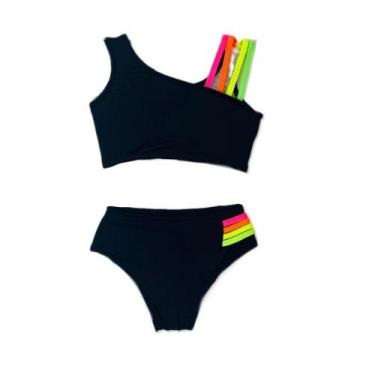 Imagem de Bikini Moda Praia Infantil Juvenil Neon Moda Piscina Verão - AK FASHIO