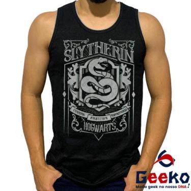 Imagem de Regata Sonserina 100% Algodão Harry Potter Hogwarts Slytherin Camiseta