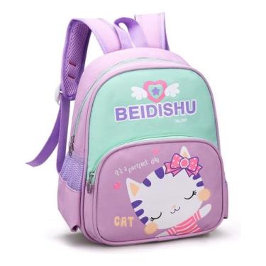 Imagem de Mochila Escolar Infantil Unissex Passeio Viagem Creche - Alwy, Cat Lil