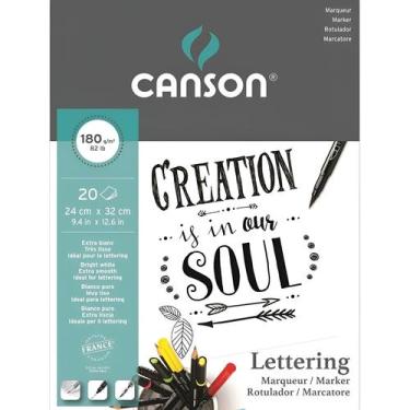 Imagem de Bloco de Papel Lettering Canson Marker A4 20 Folhas