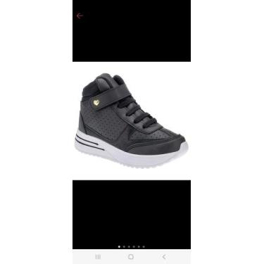 Imagem de 0Tenis Infantil Feminino Menina Botinha Sapatenis Sapato preto - Jhten
