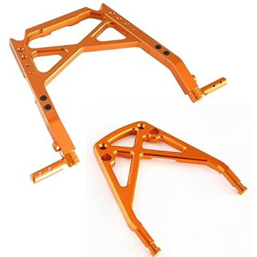 Imagem de CNC Aluminum U Front & Center Bumper Support Brace Mount for 1/5 RC Car HPI Baja 5B 5T SS 5SC Upgrade Part (Orange)