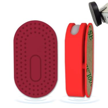 Imagem de Pacote com 2 capas com suporte para Samsung Galaxy SmartTag2, rastreador GPS oculto de silicone Galaxy Smart Tag 2 com adesivo 3M (laranja vermelho)