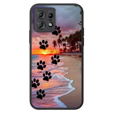 Imagem de RWUTYTIUL Capa protetora para celular Moto Edge 50 Pro para Motorola Edge 50 Pro 5G de 6,7 polegadas, estampa de pata de cachorro para Motorola Edge 50 Pro 5G de 6,7 polegadas, estampa de pata de