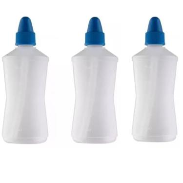 Imagem de Frasco Lavador Nasal 250ml Higienização Para Lavagem Nasal Kit C/3