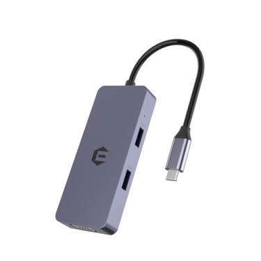 Imagem de Hub USB C, TOTU 6 em 1 USB C para HDMI VGA adaptador USB C com leitor de cartão SD/TF, 2 USB A, USB C Docking para laptops USB C e outros dispositivos tipo C