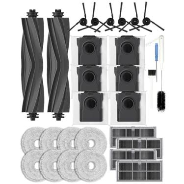 Imagem de Yivy 29 peças de reposição para aspirador de pó Dreame X40 Ultra/L40 Ultra/X40 Master/Mova P50 Pro Ultra/Mova P10 Pro Ultra, Acessórios: 2 escovas principais, 4 filtros HEPA de carbono, 6 sacos de pó