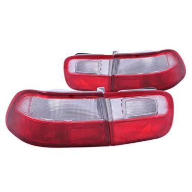 Imagem de AnzoUSA 221205 Luz traseira vermelha/fumaça para Honda Civic - (Vendido em pares)