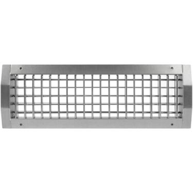 Imagem de Repa Market Grade de exaustão de ar de 43 cm x 12,7 cm para dutos redondos - 2 lâminas ajustáveis - Tampa de ventilação de suprimento de ar galvanizado - Canal de superfície redonda de ajuste lateral