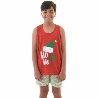 Imagem de Pijama Masculino Infantil Curto Verão Presente Natal - Prikéta Pijamas