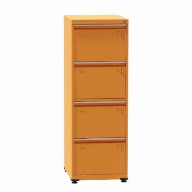 Imagem de Arquivo de Aço com 04 Gavetas Especial Pandin 1,36 m Laranja Picasso