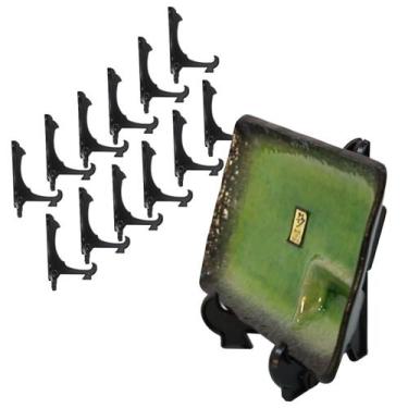 Imagem de Kit Com 12 Peças Suporte Para Pratos e Azulejos Preto 17,5cm - AC