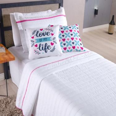 Imagem de Kit Roupa De Cama 4 Peças Solteiro Inove Cobre Leito - Kaluros