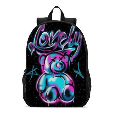 Imagem de Mochila Escolar Infanto Juvenil  Streetwear Urso Novidade 140 - Geek S