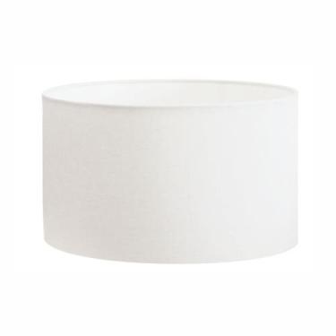 Imagem de Cúpula em tecido cilíndrica abajur luminária cp-4189 50x30cm branco - 