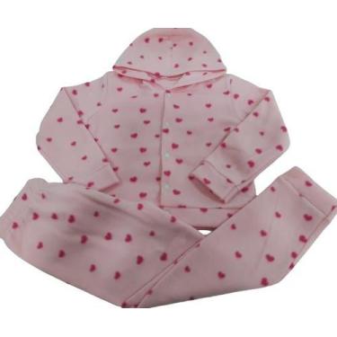Imagem de Conjunto Soft Menina Tam 4 6 8 Infantil Inverno Capuz Frio - MMS Sport