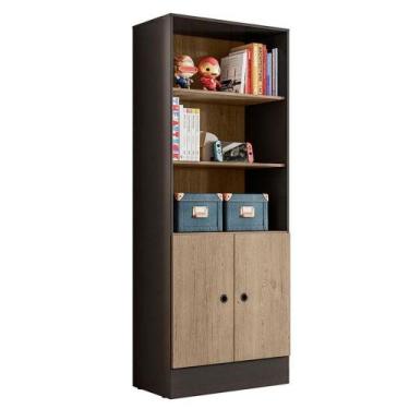 Imagem de Armário Gamer 4095 Preto Fosco Carvalho Toq Rústico - Qmovi