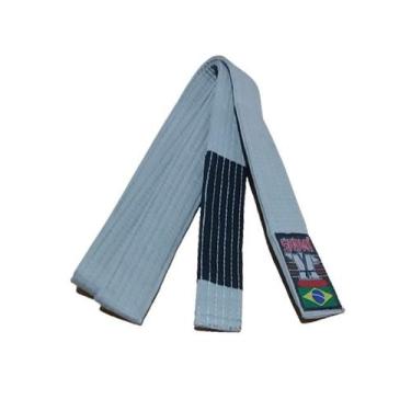 Imagem de Faixa Jiu Jitsu Cinza Com Ponta Preta Padrão Shiroi, N6, Cinza, Unisse