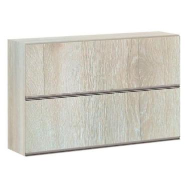 Imagem de Armário Basculante Duplo 120cm 2 Portas Luci Legno Crema - LUCIANE MÓV