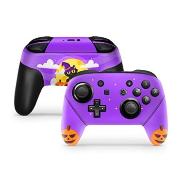 Imagem de Tacky design Purple Halloween Skin for Nintendo Switch Pro Controller Skin, Spooky Decals Vinyl 3m Stickers Full wrap Cover