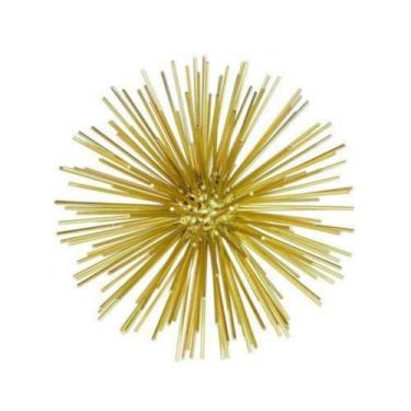 Imagem de Escultura Decorativa Ouriço Dourado Maior Redondo Luxo - LUXdécor