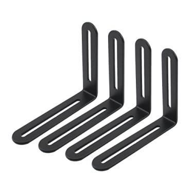 Imagem de Ulifestar Peças De Suporte De Canto Ajustável Em Forma De L, Suporte De Ângulo Reto De Junta De Aço Inoxidável Espesso Para Serviços Pesados, Suporte De Prateleira Com Fenda Em L Para Caixa De Pc, Fix