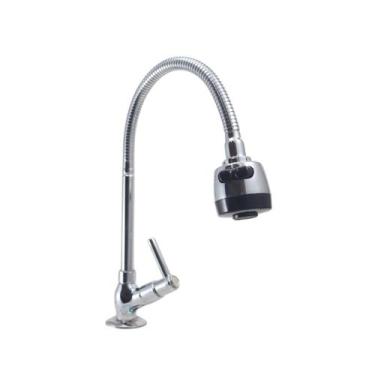 Imagem de Torneira Gourmet Metal Inox Pia Cozinha Mesa / Bancada Luxo C-51 FP - 
