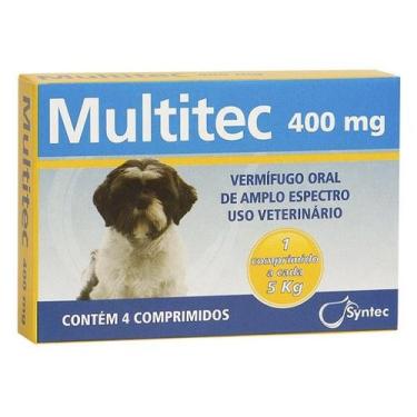Imagem de Vermífugo Multitec 400mg comprimido para 5kg - Syntec